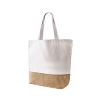 SHOPPER IN COTONE RICICLATO E JUTA